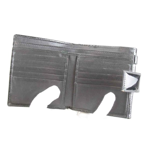 GUCCI Micro Bifold Wallet Patent Leather Black - Picture 6 of 8